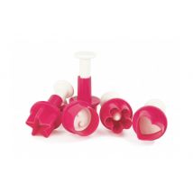 Kit de 5 découpoirs éjecteurs Scrapcooking en ABS pour pâte à sucre