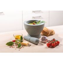 Mortier et pilon Gefu Crunchy en granit gris double face