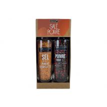 Coffret duo Savor&Sens - Sel au piment d'Espelette et poivre aux baies roses