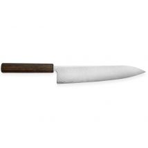 Couteau de chef japonais damassé Wusaki Unagi AUS10 manche chêne - 24cm