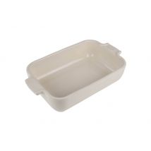 Plat à four individuel rectangulaire Peugeot Appolia en céramique écru - 18x12cm