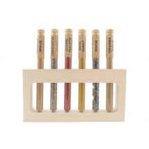 Coffret Le Monde en Tube Saveurs orientales 6 épices en tube + support bois