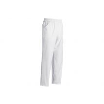 Pantalon cuisine unisexe Egochef Coulisse blanc à poches - 100% coton L