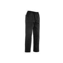 Pantalon cuisine unisexe Egochef Bazzy stretch noir à poches - Coton et polyester S