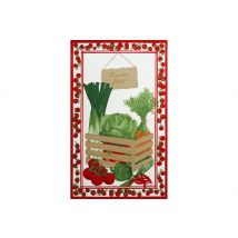 Torchon de cuisine Beauvillé Petit Marché en coton et lin - 50x80cm