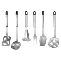 Lot de 6 ustensiles de cuisine Berghoff Essentials inox + 2 supports