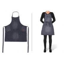 Tablier femme DutchDeluxes en coton 5 poches - 66 x 67 cm Gris