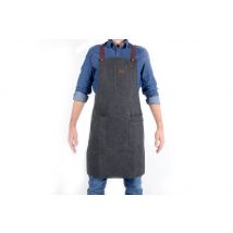 Tablier de cuisine Alaskan Maker N°325 en coton - 85 x 69 cm Noir