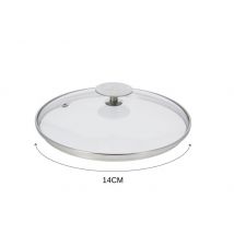Couvercle en verre De Buyer cercle et pontet en inox 14 cm