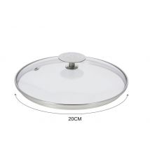 Couvercle en verre De Buyer cercle et pontet en inox 20 cm