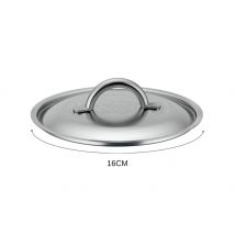 Couvercle en inox De Buyer Prim'Appety avec poignée - finition brossée 16 cm