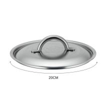 Couvercle en inox De Buyer Prim'Appety avec poignée - finition brossée 20 cm
