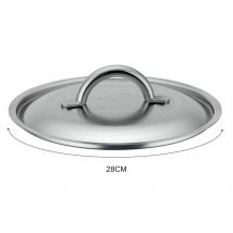 Couvercle en inox De Buyer Prim'Appety avec poignée - finition brossée 28 cm