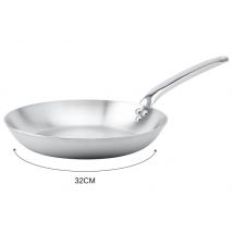 Poêle à frire inox 18/10 De Buyer Alchimy - conception 3 plis 32 cm