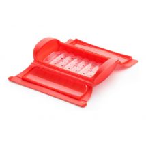 Cuiseur vapeur en silicone Lékué rouge avec filtre 1 à 2 personnes