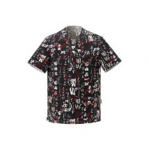 Veste de cuisine manches courtes Egochef Leonardo motifs japonais 100% coton M