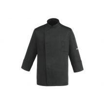 Veste de cuisine manches longues Egochef Cheap Air Plus noire polyester et coton L