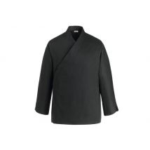 Veste de cuisine manches longues Egochef Sushi noire kimono polyester et coton XL