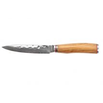 Couteau universel lame 12cm Wusaki Damas 10Cr manche en olivier