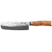 Couteau nakiri Wusaki Damas 10Cr lame en acier japonais 17cm