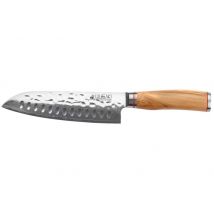 Couteau santoku Wusaki Damas 10Cr lame en acier japonais 18cm
