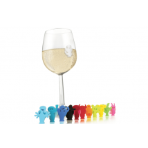 Lot de 12 marques verres Vacu Vin Party People - compatibles tous verres