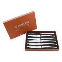 Coffret Laguiole en Aubrac - 6 couteaux de table monobloc tout inox