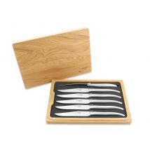 Coffret Laguiole en Aubrac - 6 couteaux de table tout inox manche mat