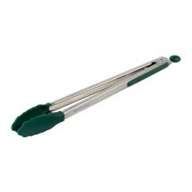 Pince à barbecue Big Green Egg acier inox et embouts silicone - 30cm