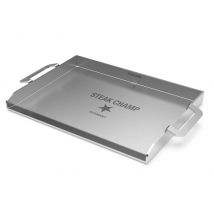 Plancha barbecue Steak Champ en acier inox 38x28cm