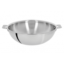 Wok inox 18/10 Cristel Casteline amovible 3 plis 28cm