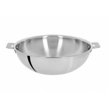 Wok inox 18/10 Cristel Casteline amovible 3 plis 24cm