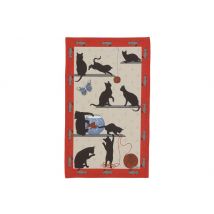 Torchon de cuisine Beauvillé Chat-Pitre en coton et lin - 50x80cm