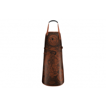 Tablier de cuisine artisanal Witloft Buccanian Girl en cuir recyclé - Édition limitée