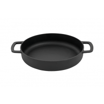 Poêle en fonte émaillée Combekk Sous-chef noire avec poignées 24cm