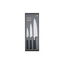 3 couteaux de cuisine Kai Wasabi Black en inox de haute qualité