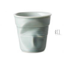 Gobelet froissé espresso Revol 8cl en porcelaine Bleu Mistral
