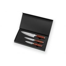 Coffret 3 couteaux de cuisine Wusaki Pakka X50 en inox - Chef + Office + Universel
