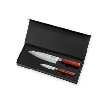 Coffret 2 couteaux de cuisine Wusaki Pakka X50 en inox - Chef + Office