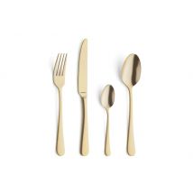 Ménagère Amefa Austin PVD de 24 couverts de table en inox 18/0 Doré