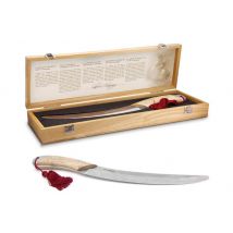 Sabre pour champagne Pulltex manche riveté et coffret en bois