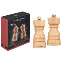 Coffret Cole & Mason London - 2 moulins sel et poivre en hêtre - 13cm