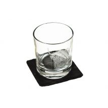 Verre à whisky original Selbrae House avec dessous de verre - Motif vache