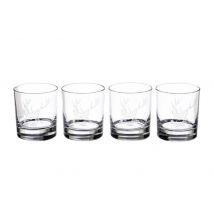 Set de 4 verres à whisky Selbrae House 34cl - Motif cerf