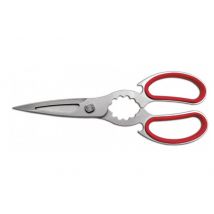 Ciseaux de cuisine inox Ambrogio Sanelli 21cm poignées soft touch rouges