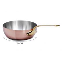 Sauteuse Mauviel M'Héritage 200B en cuivre inox avec poignée en bronze