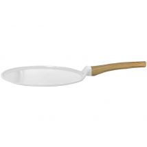 Poêle à crêpes + plancha Cookut 26cm - Poêle 2-en-1 Blanc