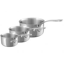Set de casseroles en fonte d'inox Mauviel M'Urban4 - Poignées fixes et compatibles induction
