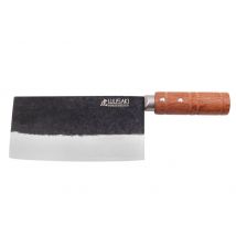 Couteau de chef chinois en bois Wusaki Padouk - Couteau en acier inox 17,5cm