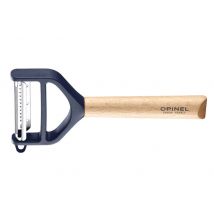 Éplucheur double lames Opinel T-Duo bleu manche en hêtre - Lames microdentée et julienne